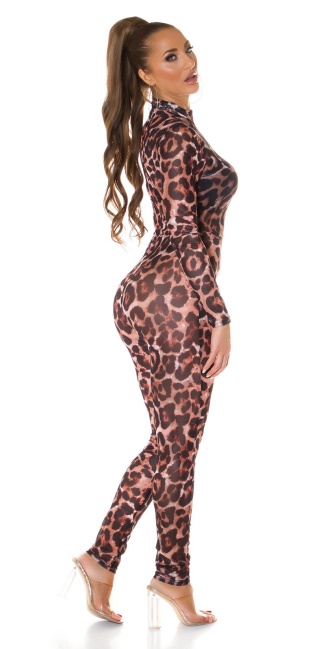 Animal Look Overall Leopard